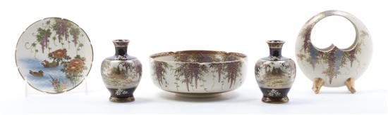 Five Japanese Porcelain Articles comprising