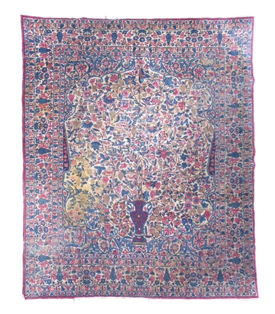  A Persian Wool Prayer Rug decorated 1524ed