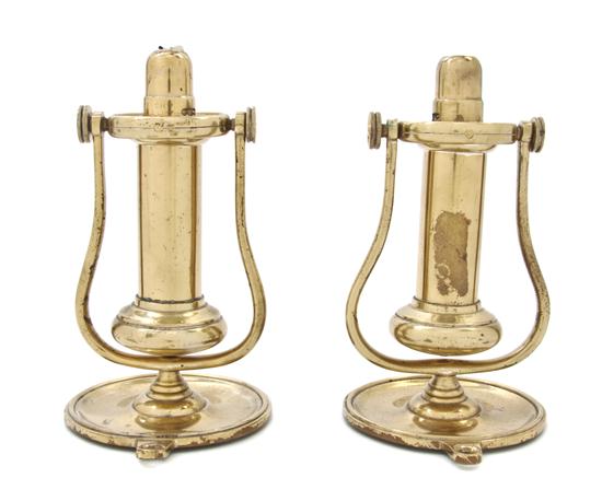  A Pair of Brass Nautical Sconces 1524fd