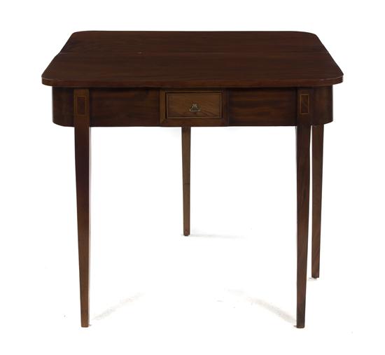 A Sheraton Style Mahogany Games Table