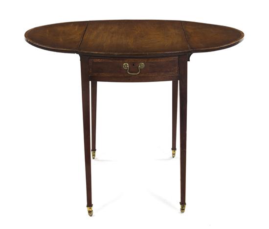 A Sheraton Mahogany Drop-Leaf Table