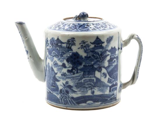 * A Chinese Export Porcelain Teapot