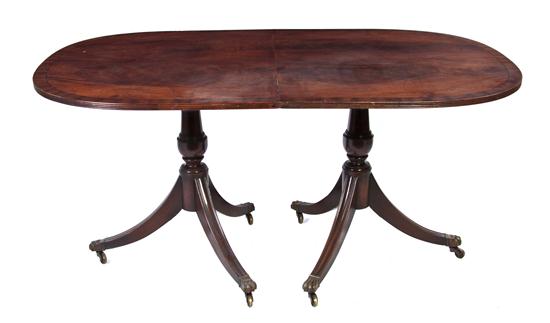 A Regency Style Mahogany Double Pedestal