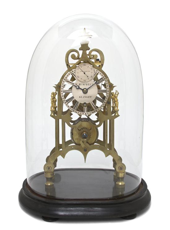 A Scottish Brass Skeleton Clock 15257d