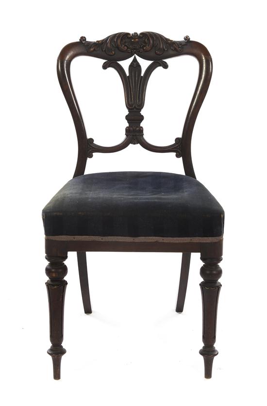 A Victorian Rosewood Side Chair with