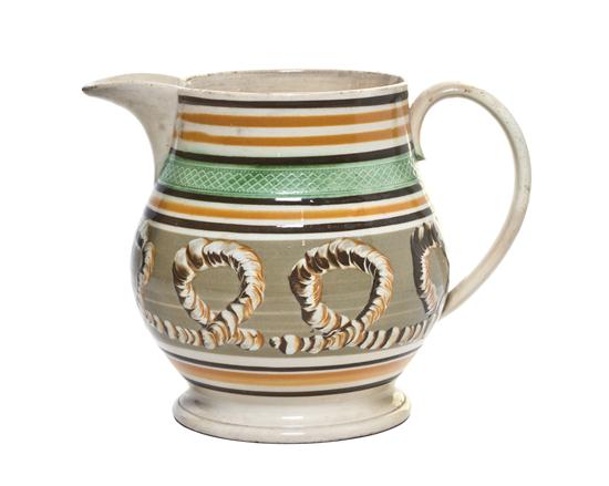 * A Mochaware Pitcher of baluster form