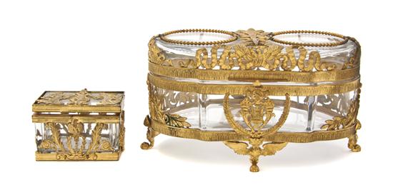 Two French Glass and Gilt Bronze 152647