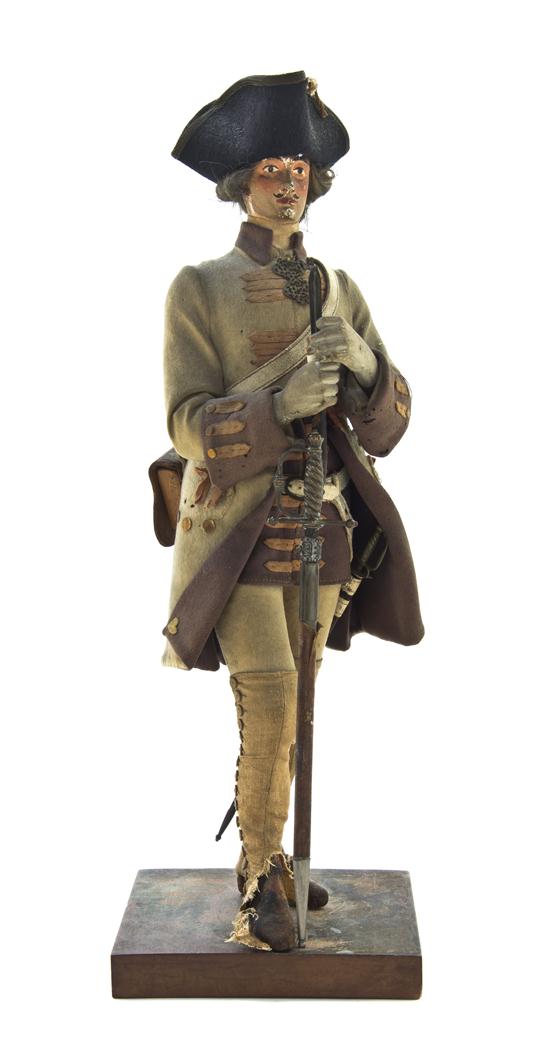 A French Carved Wood Military Figure 152659