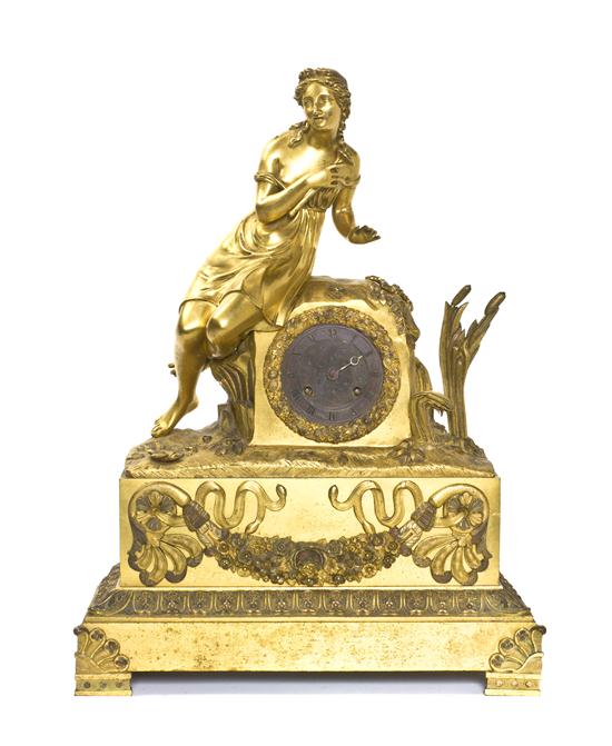 A French Gilt Bronze Figural Mantel