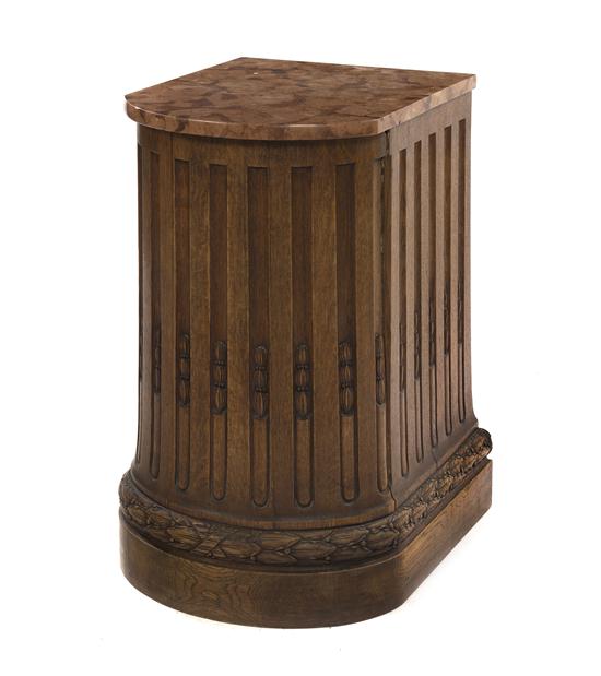 A Continental Oak Pedestal the