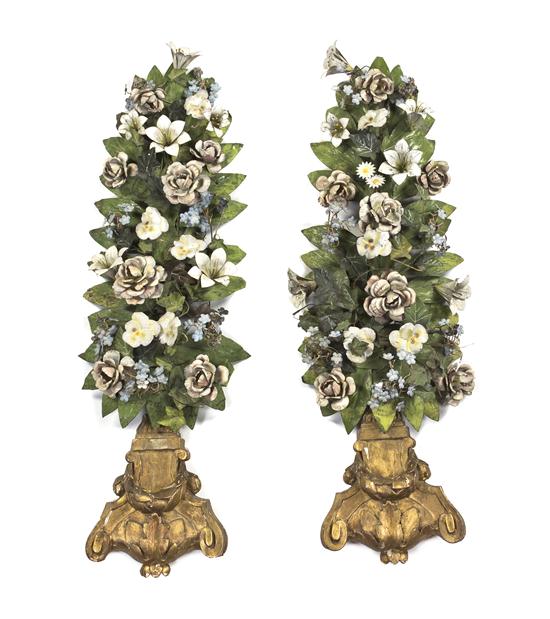 A Pair of French Giltwood and Tole 15266c