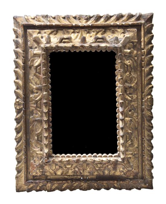 An Italian Carved Giltwood Mirror