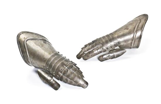 * A Pair of Iron Gauntlets with articulated