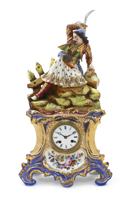 A Paris Porcelain Figural Mantel 152722