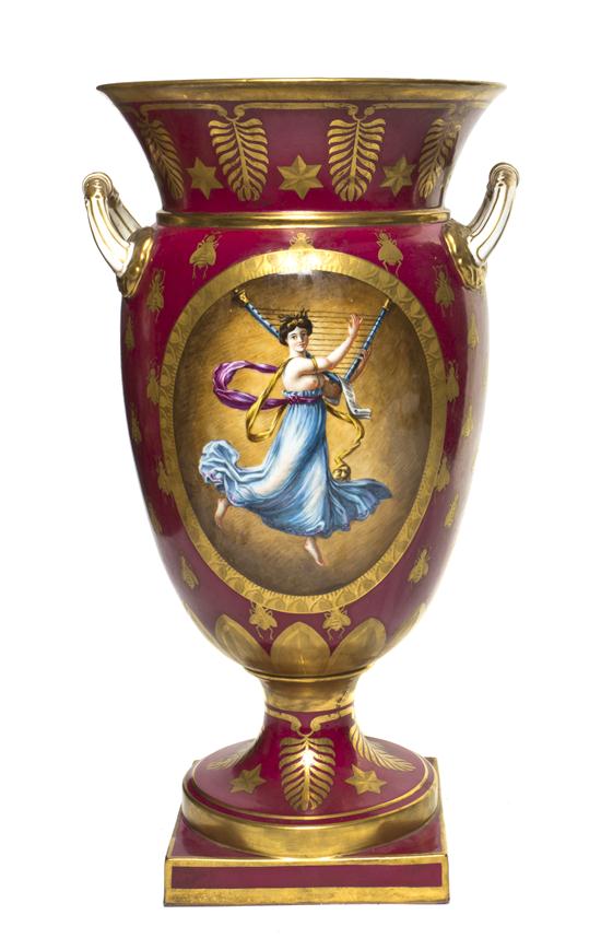 * A Sevres Style Porcelain Urn