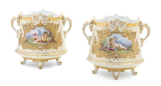 A Pair of Sevres Style Porcelain