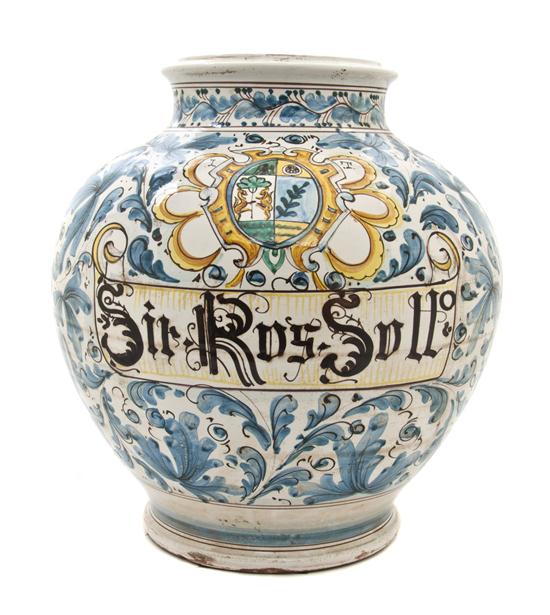 An Italian Faience Vase of baluster 15274f
