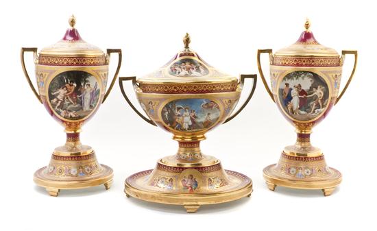 A Royal Vienna Porcelain Garniture 152762