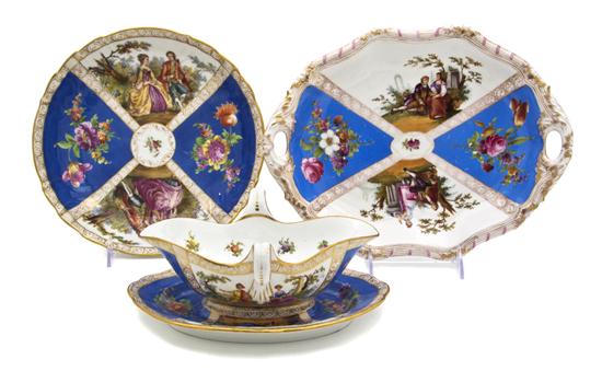 An Assembled Set of Three German Porcelain