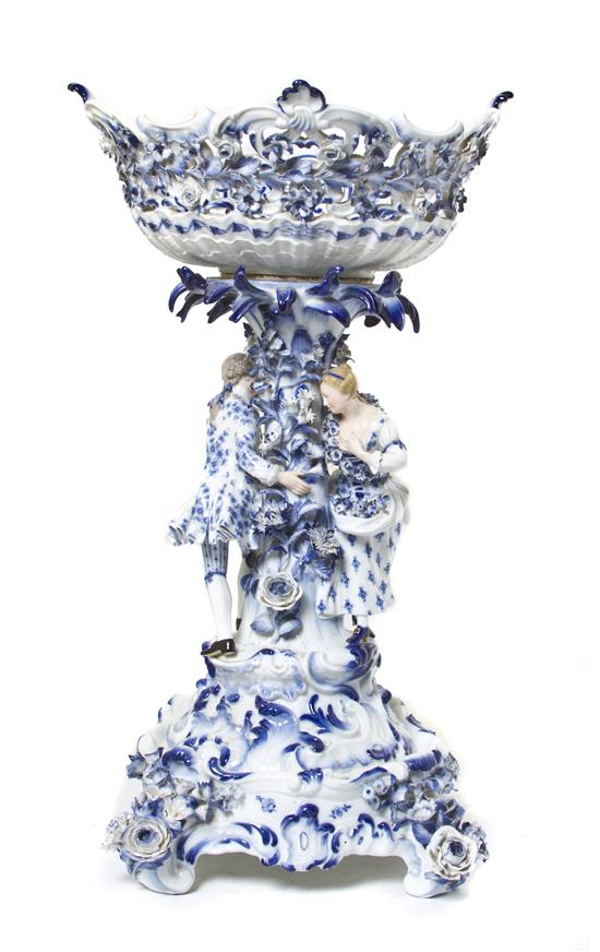 A Meissen Porcelain Figural Compote