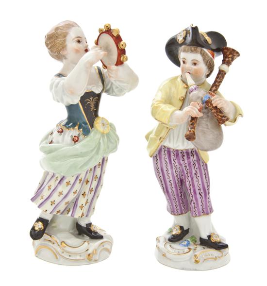 A Pair of Meissen Porcelain Figures