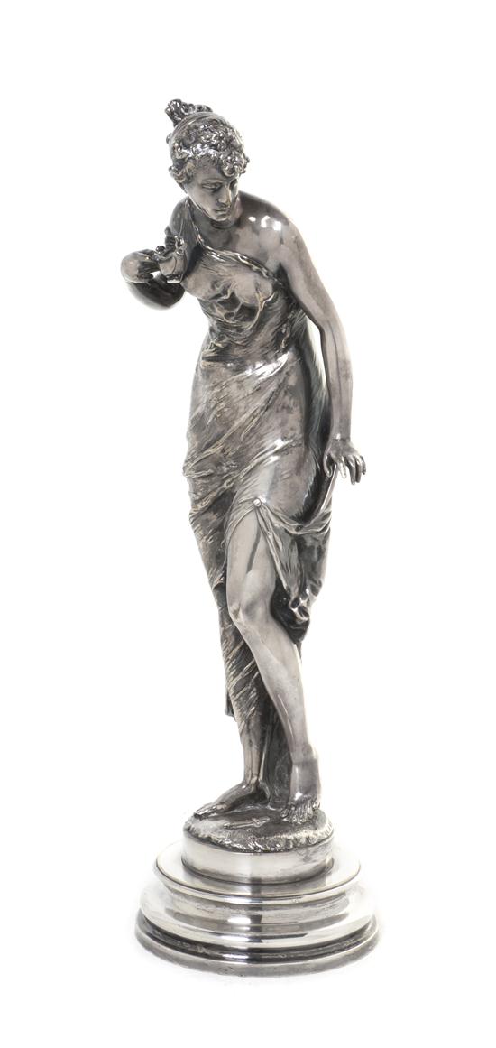A French Silvered Bronze Figure
