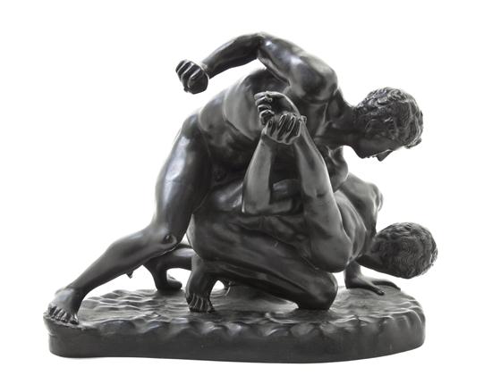 A Neoclassical Bronze Figural Group