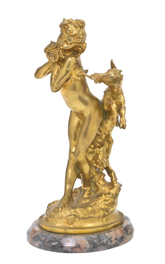 A French Gilt Bronze Figural Group Francois-Raoul