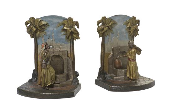 A Pair of Austrian Cold Painted Bronze