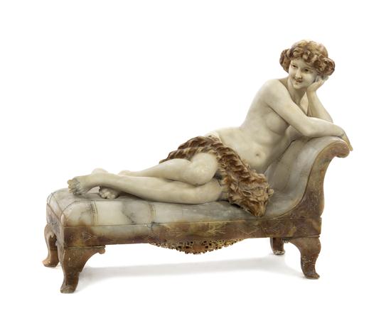 * An Italian Alabaster Figure depicting