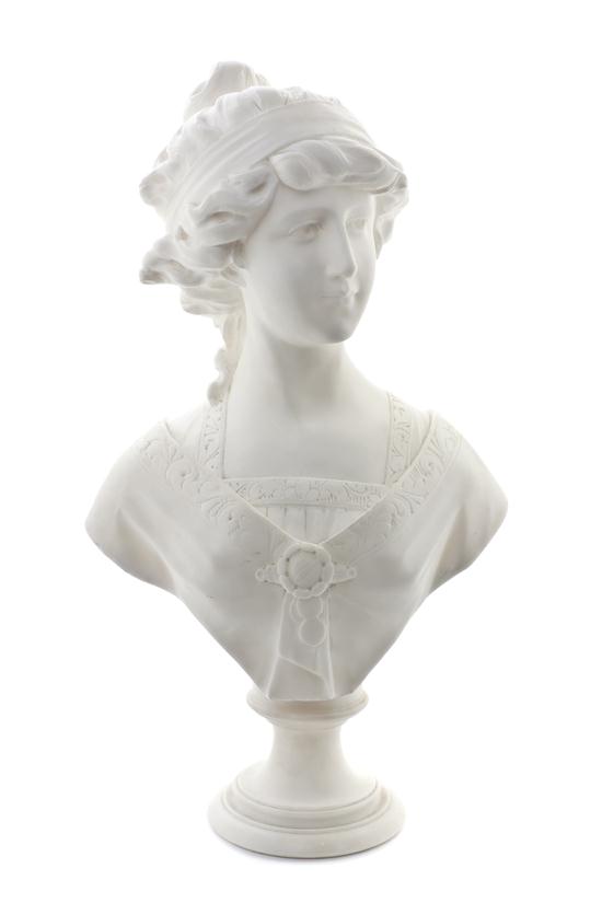 An Italian Carved Marble Bust F  1527c0