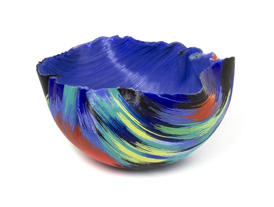 A Fused Glass Freeform Bowl Mary