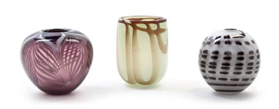 A Studio Glass Vase Dick Huss of