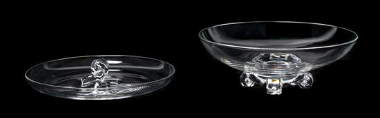 Two Steuben Glass Table Articles 15281c