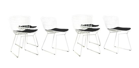 A Set of Six Wire Chairs Harry