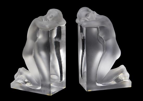  A Pair of Lalique Molded and 152850