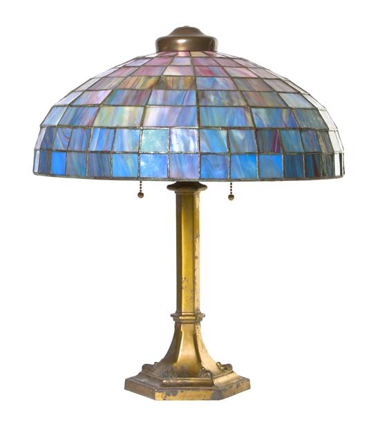 An American Leaded Glass Lamp the 1528a9