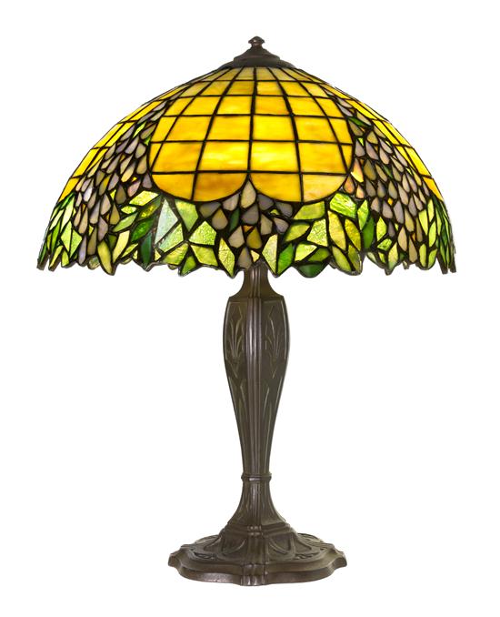 An American Leaded Glass Lamp Unique 1528a7