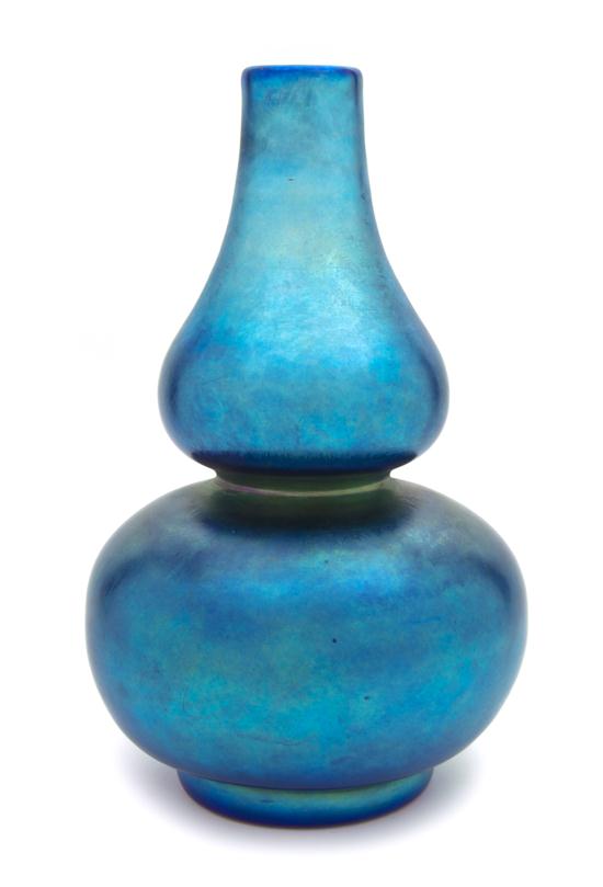  A Steuben Blue Aurene Glass Vase 1528b5