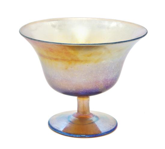 A Tiffany Gold Favrile Glass Sherbet