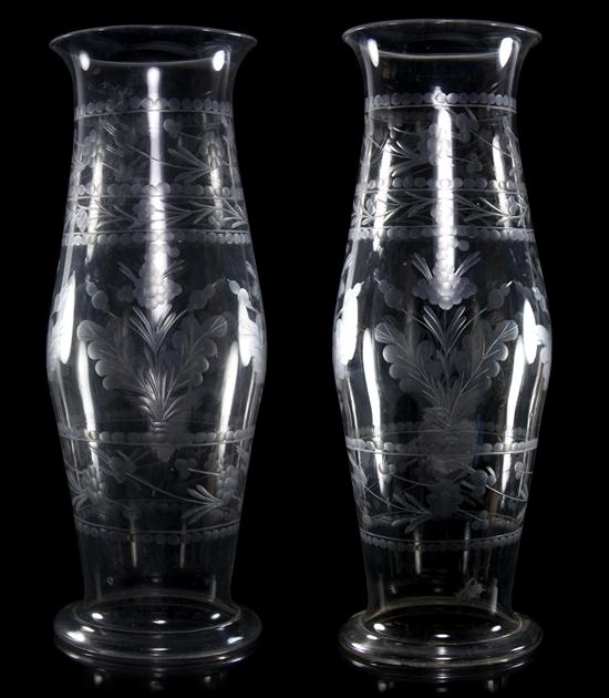  A Pair of English Etched Blown 1528d2