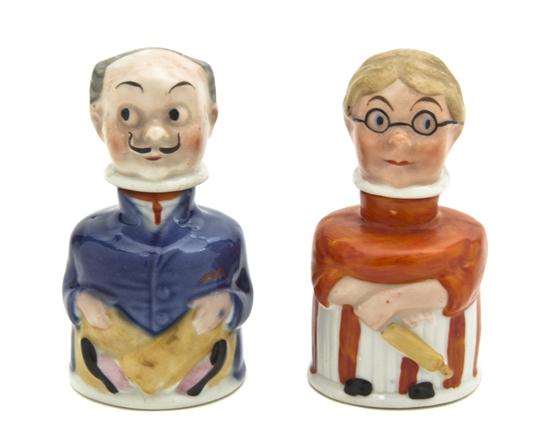 A Pair of German Porcelain Figural