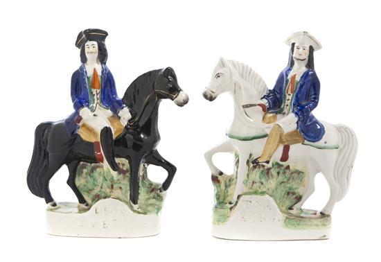 Two Staffordshire Equestrian Figures