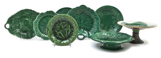 A Collection of Majolica Leaf Form 15291f