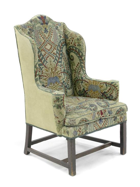 *A Hepplewhite Style Wingback Armchair