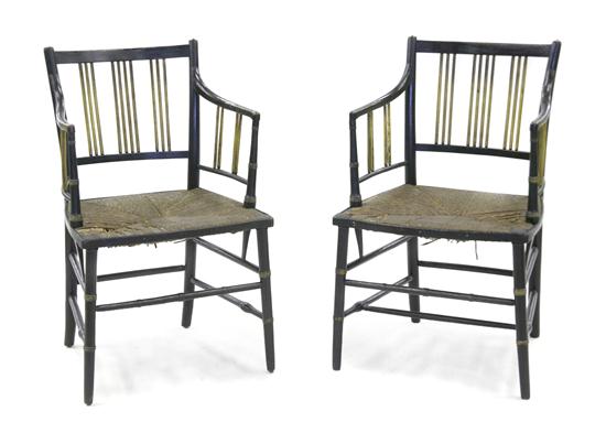  A Pair of Sheridan Style Painted 15292d
