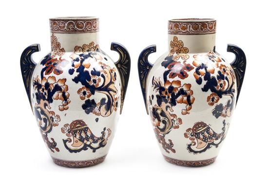 A Pair of English Pottery Vases
