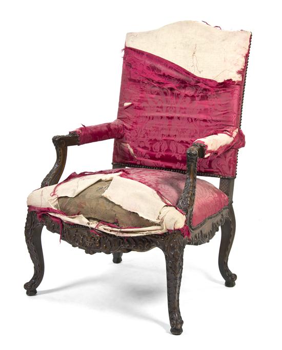 A Victorian Carved Open Armchair 15296a