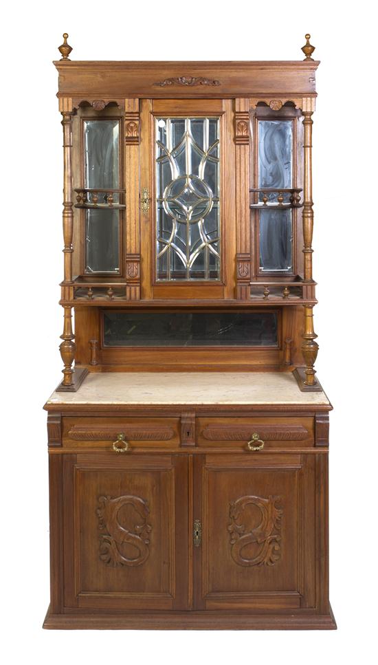 A Victorian Walnut Server in two 15296d