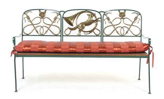 A Cast Iron Bench having three arched